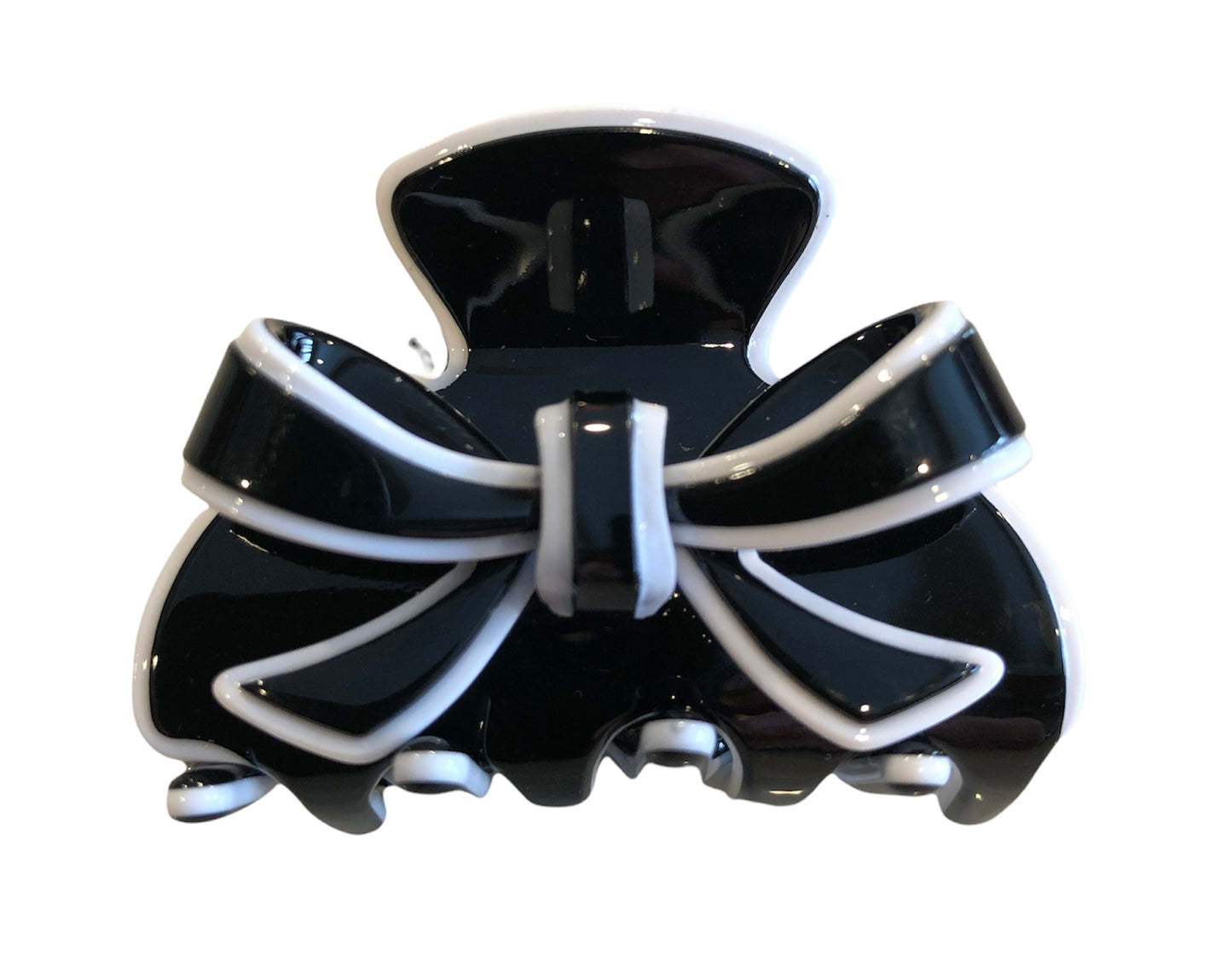 Black and White Bow Jaw Hair Clip