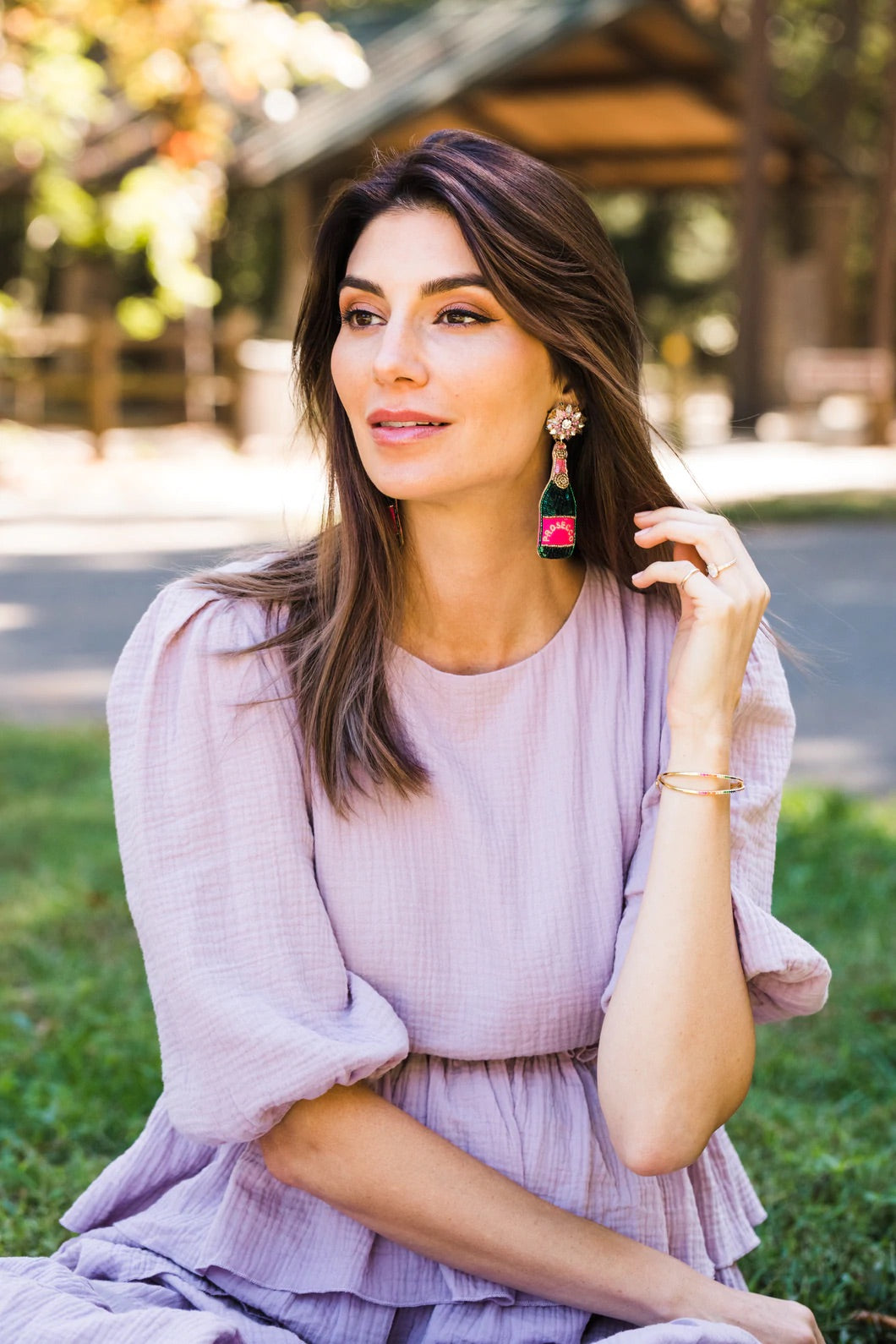 Prosecco Beaded Earrings