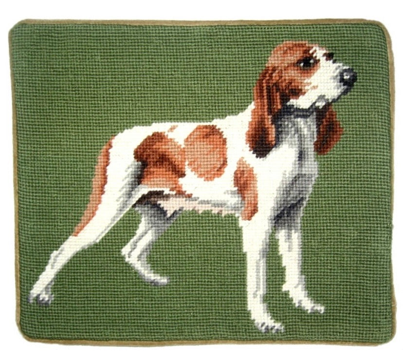 Springer Spaniel Needlepoint Pillow 11” x 13”