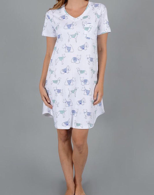 Dog Nightshirt “Pima Paws” 100% Pima Cotton Size Adult Small