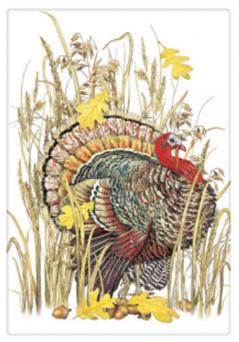 Flour Sack Kitchen Dish Towel Turkey Grass Mary Lake - Thompson