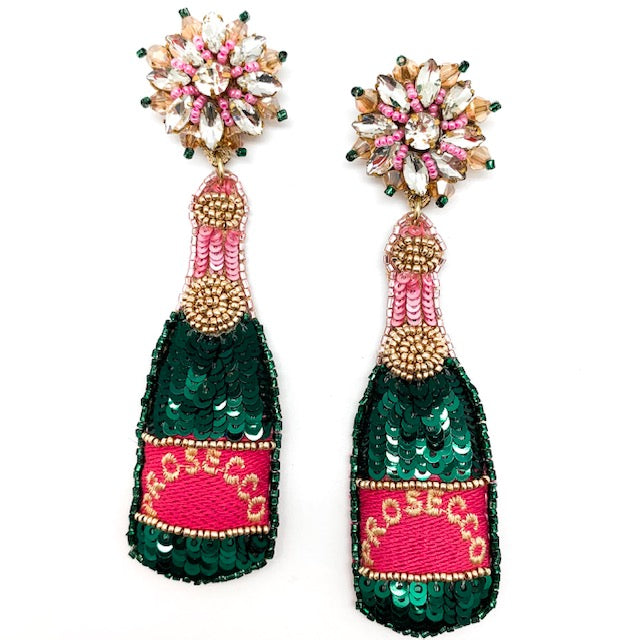 Prosecco Beaded Earrings