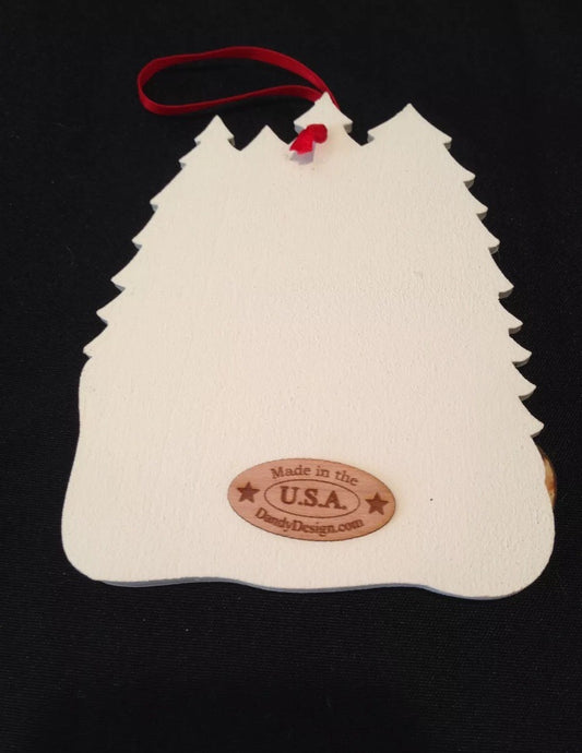 Black Schnauzer Dog Wooden Ornament Made in USA