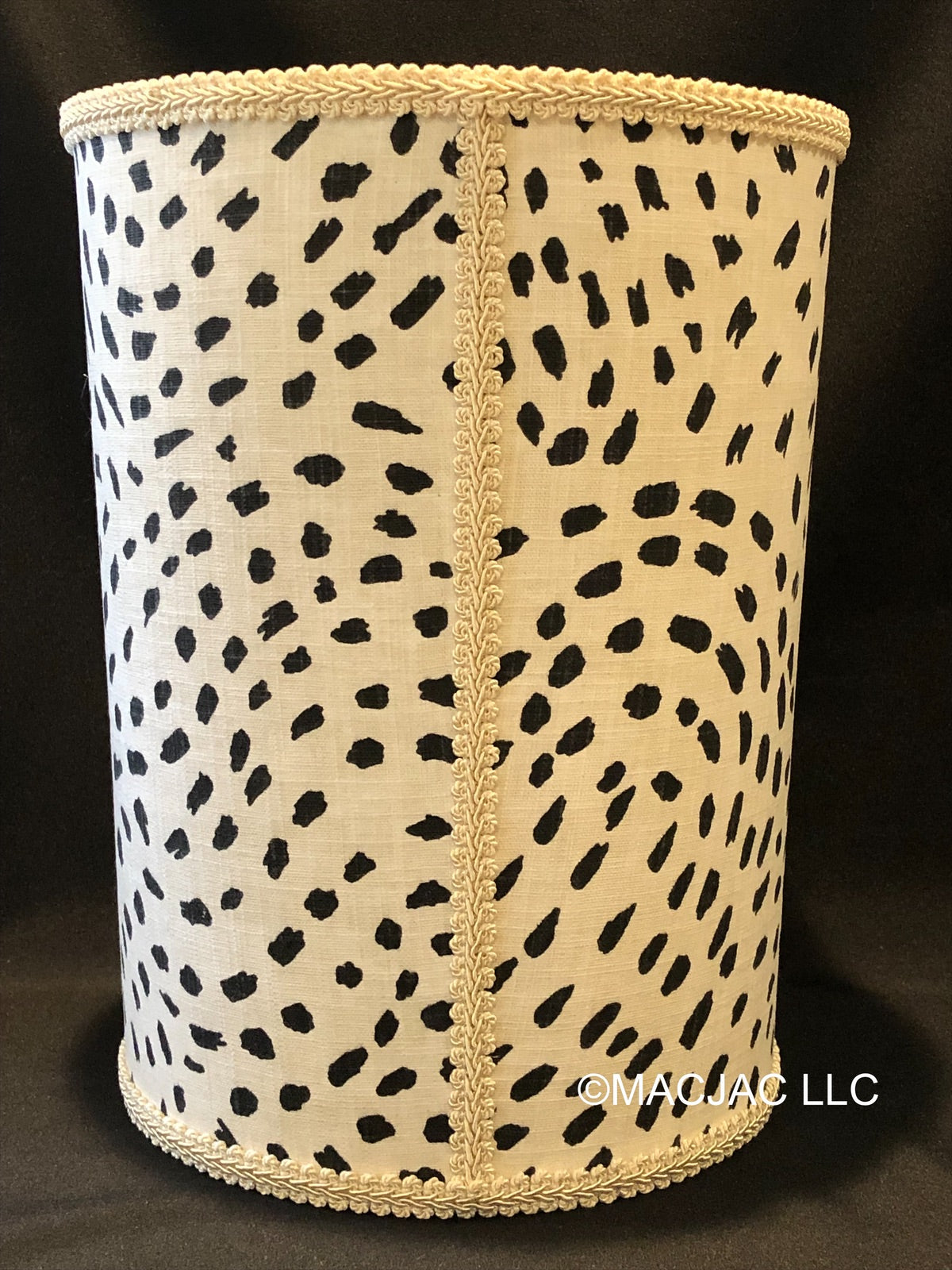 Pebble Oyster Fabric Covered Wastebasket ***In Stock***