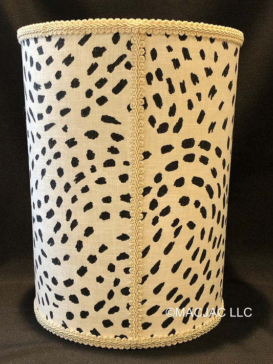 Pebble Oyster Fabric Covered Wastebasket ***In Stock***