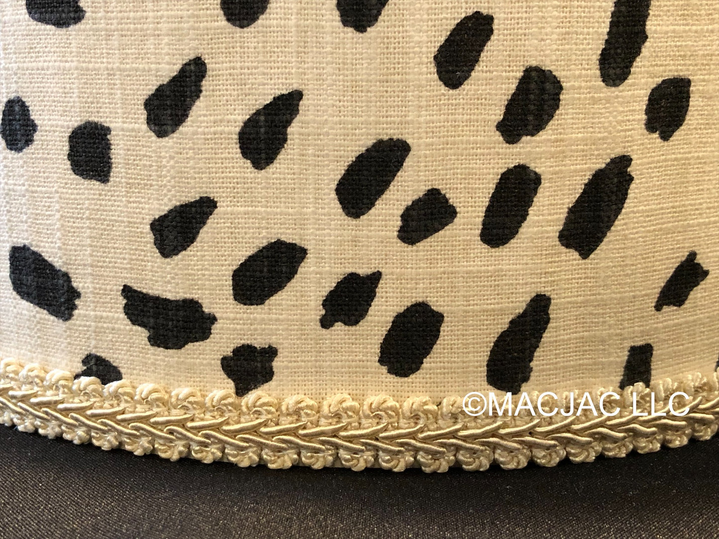 Pebble Oyster Fabric Covered Wastebasket ***In Stock***