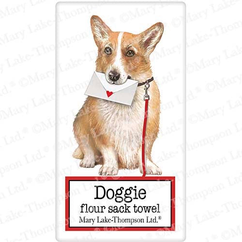 Flour Sack Kitchen Dish Towel Dog Everyday Corgi Mary Lake - Thompson