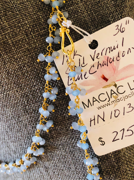 Blue Chalcedony 36” Necklace