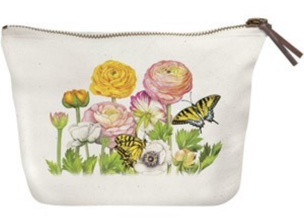 Mary Lake Thompson Ranunculus Canvas Pouch