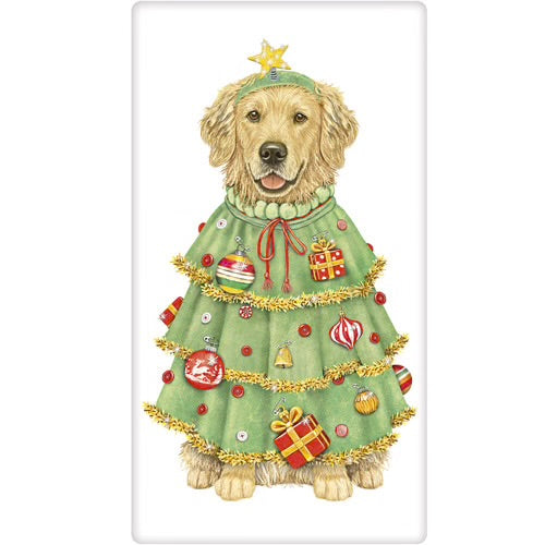Flour Sack Kitchen Dish Towel Tree Skirt Golden Mary Lake - Thompson