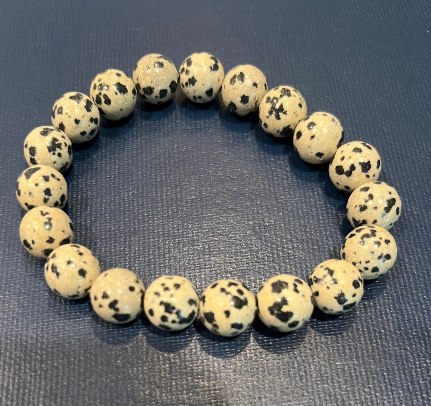 Dalmatian Jasper Beaded Bracelet