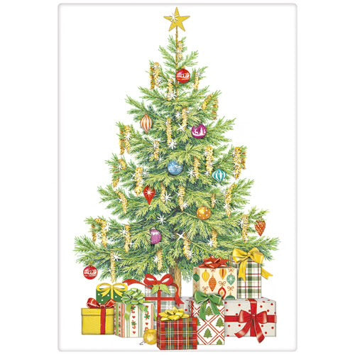Flour Sack Kitchen Dish Towel Tinsel Tree Mary Lake - Thompson