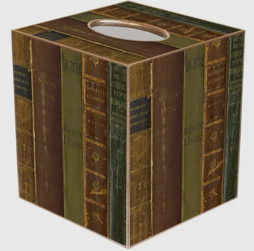 Marye-Kelley Antique Book Spines Tissue Box Cover