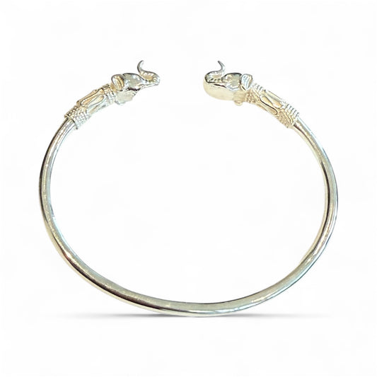 Sterling Silver Elephant Bangle Bracelet