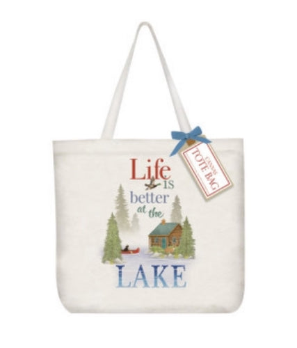 Canvas Tote Bag Mary Lake Thompson Lake Cabin