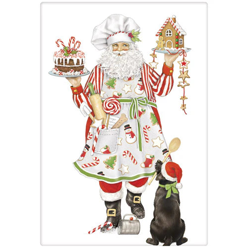 Flour Sack Kitchen Dish Towel Apron Santa Mary Lake - Thompson