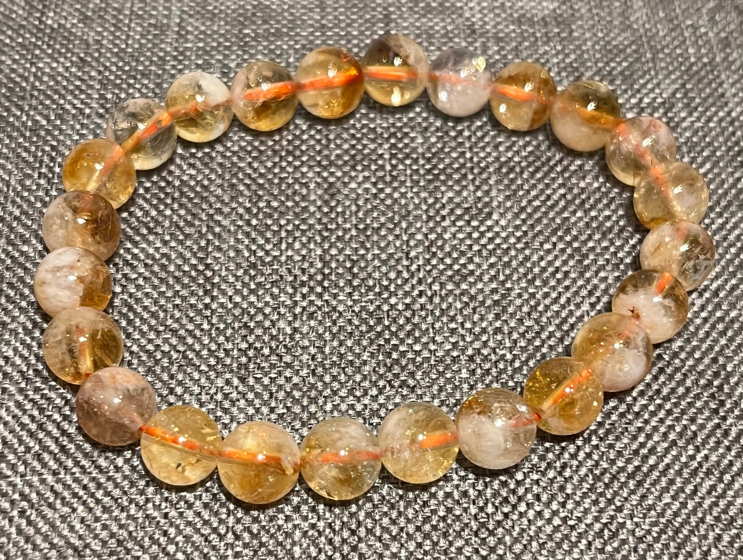 Citrine Gemstone Beaded Bracelet