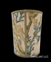 Load image into Gallery viewer, Ocean Fish Fabric Covered Wastebasket
