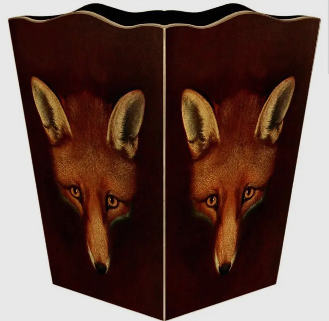 Marye-Kelley Fox Mask Wastepaper Basket