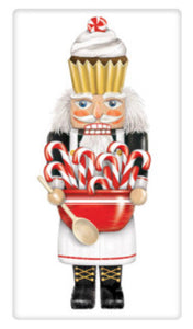 Flour Sack Kitchen Dish Towel Candycane Nutcracker Mary Lake - Thompson