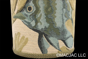 Ocean Fish Fabric Covered Wastebasket