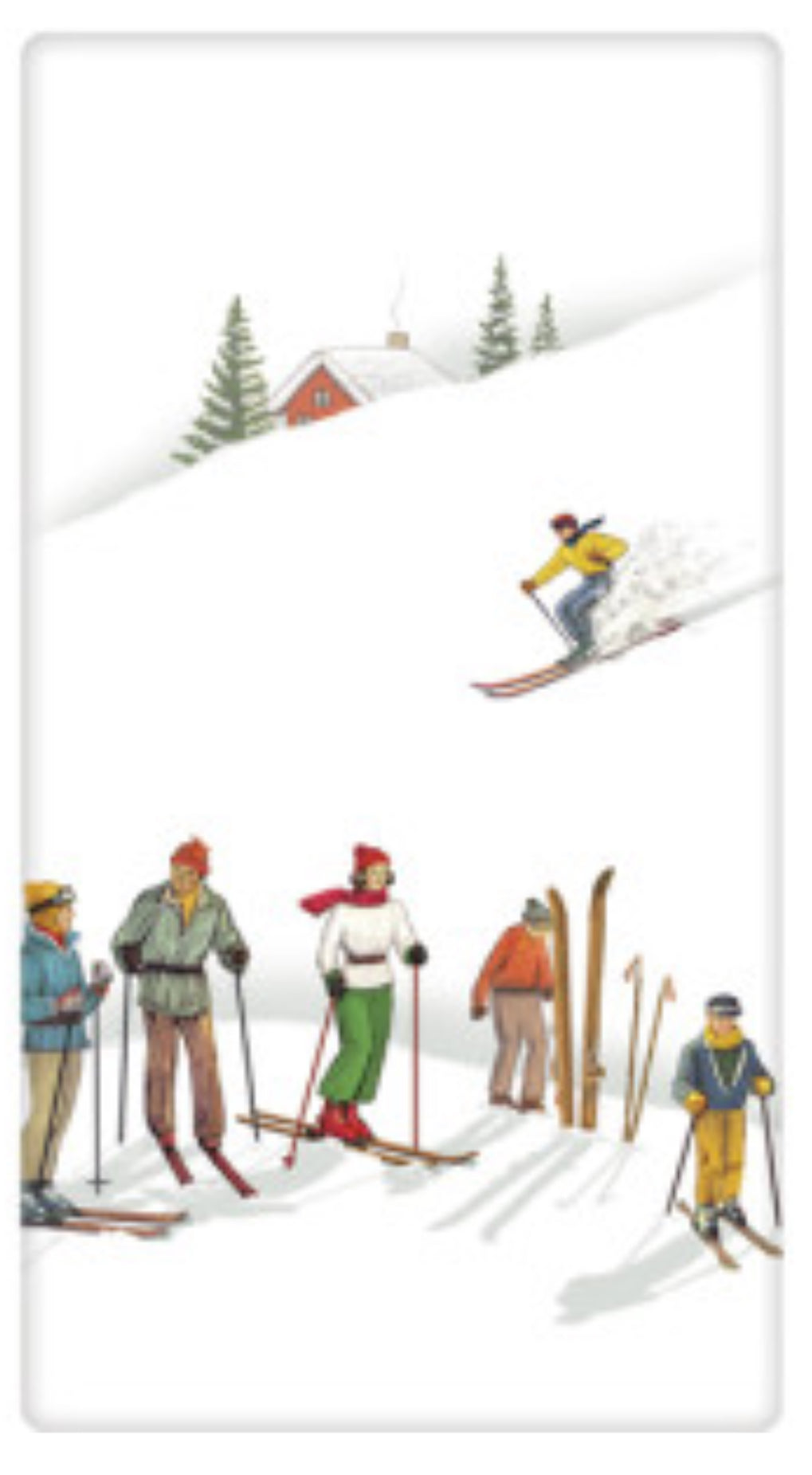 Flour Sack Kitchen Dish Towel Ski Slopes Mary Lake - Thompson