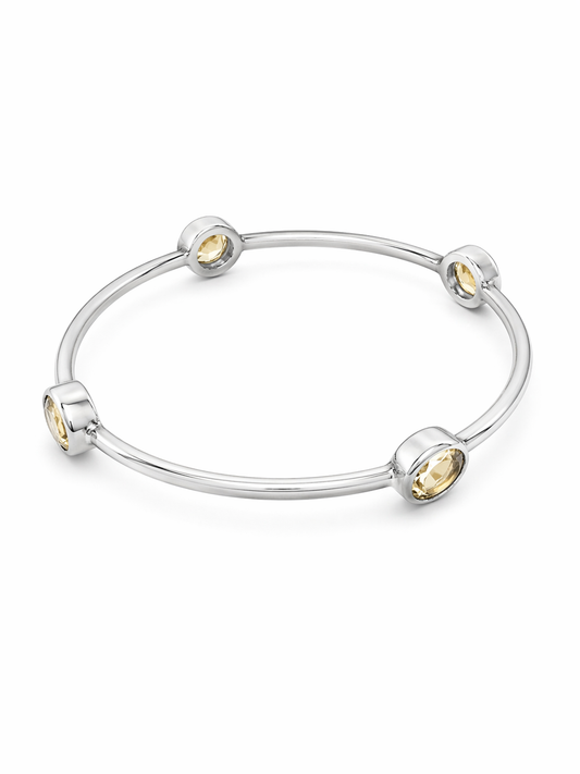 Sterling Silver Citrine Bangle