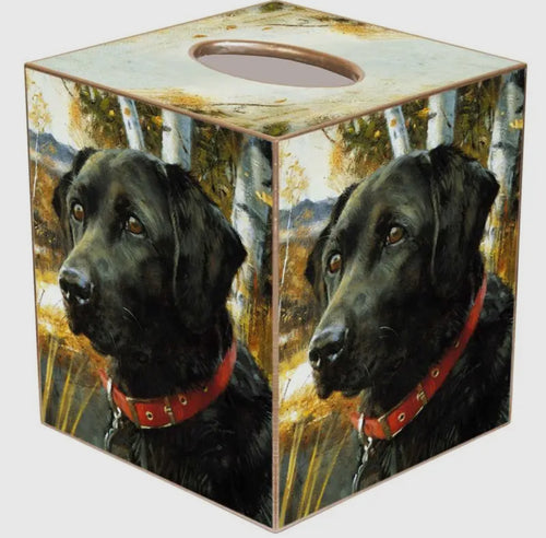 Marye-Kelley Black Lab Dog Tissue Box Cover