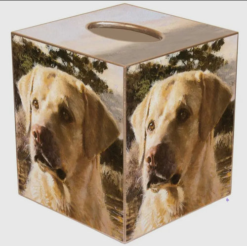 Marye-Kelley Yellow Lab Dog Tissue Box Cover
