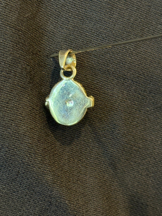 Sterling Silver Green Opal Poison Pendant