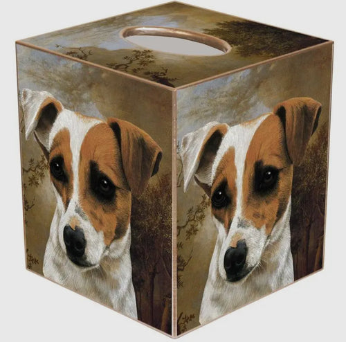 Marye-Kelley Jack Russell Terrier Tissue Box Cover