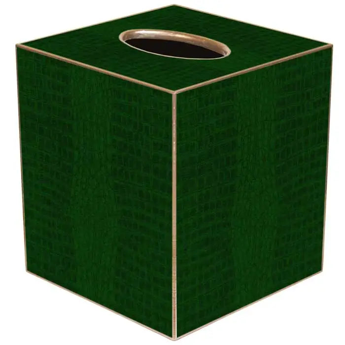 Marye-Kelley Green Crock Tissue Box Cover