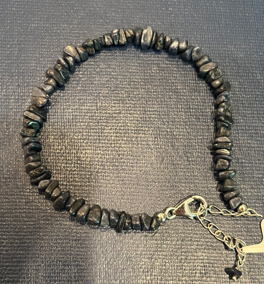 Sterling Silver Bracelet With Natural Sapphire Adjustable New
