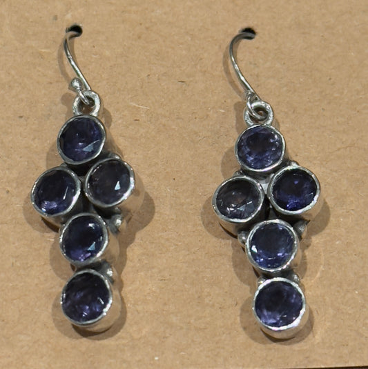 Sterling Silver Iolite Dangle Earrings