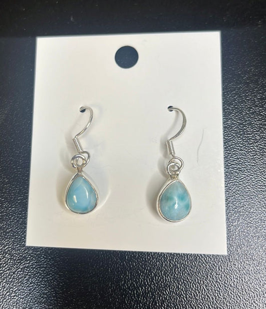 Sterling Silver Larimar Dangle Earrings