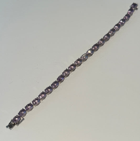 Sterling Silver Fluorite Tennis Bracelet