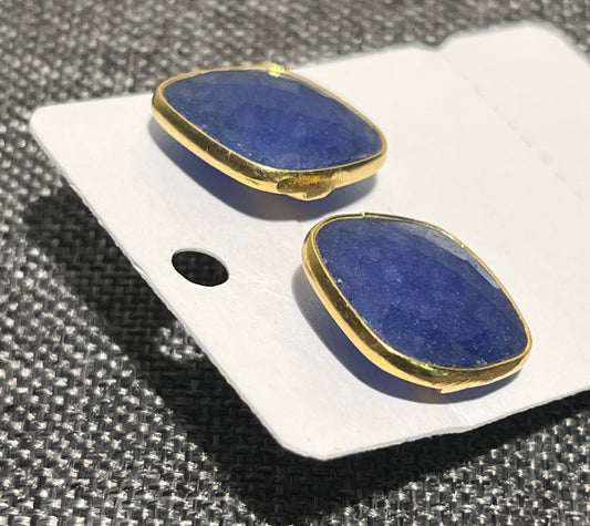 Gold Vermeil Sapphire Stud Earrings