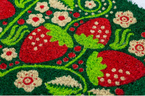 Strawberry Vines Handwoven Coconut Fiber Doormat **Show only item**