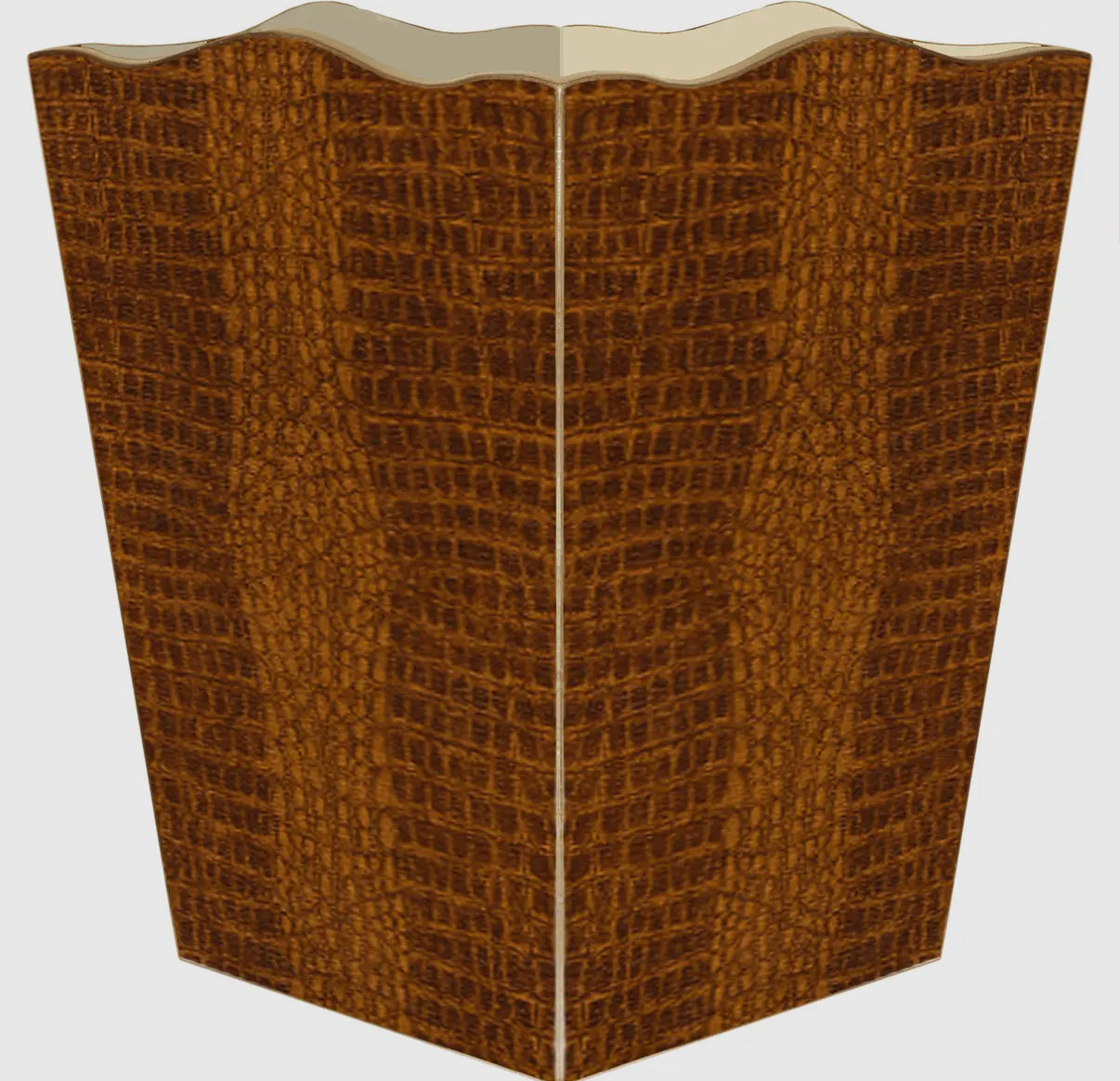 Marye-Kelley Mock Brown Crock Wastepaper Basket