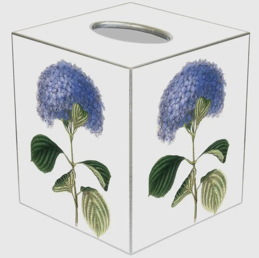 Marye-Kelley Blue Hydrangea Tissue Box Cover