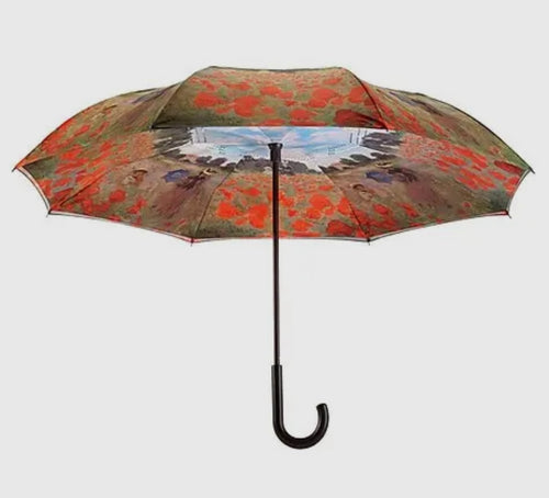 Galleria Poppy Field Stick Umbrella Reverse Close