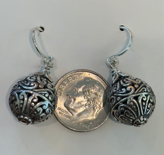 Sterling Silver Ball Dangle Earrings