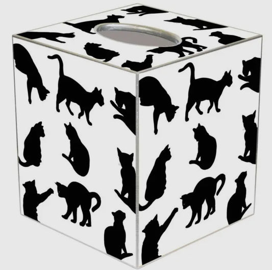 Marye-Kelley Cat Silhouettes Tissue Box Cover