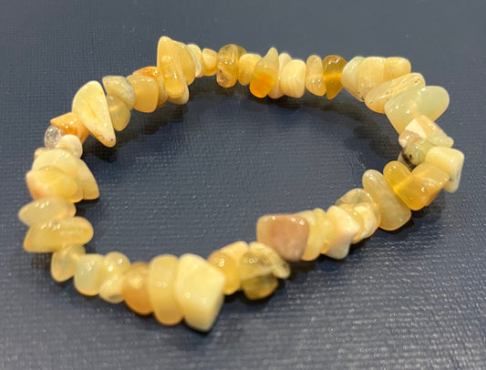 Natural Yellow Opal Gemstone Beaded Bracelet New