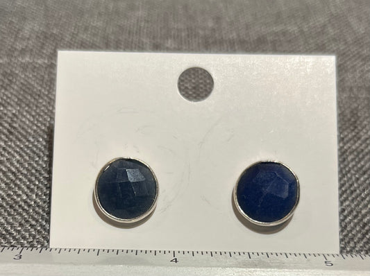 Sterling Silver Sapphire Stud Earrings