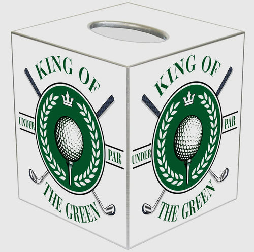 Marye-Kelley King Of The Green Golf Tissue Box Cover