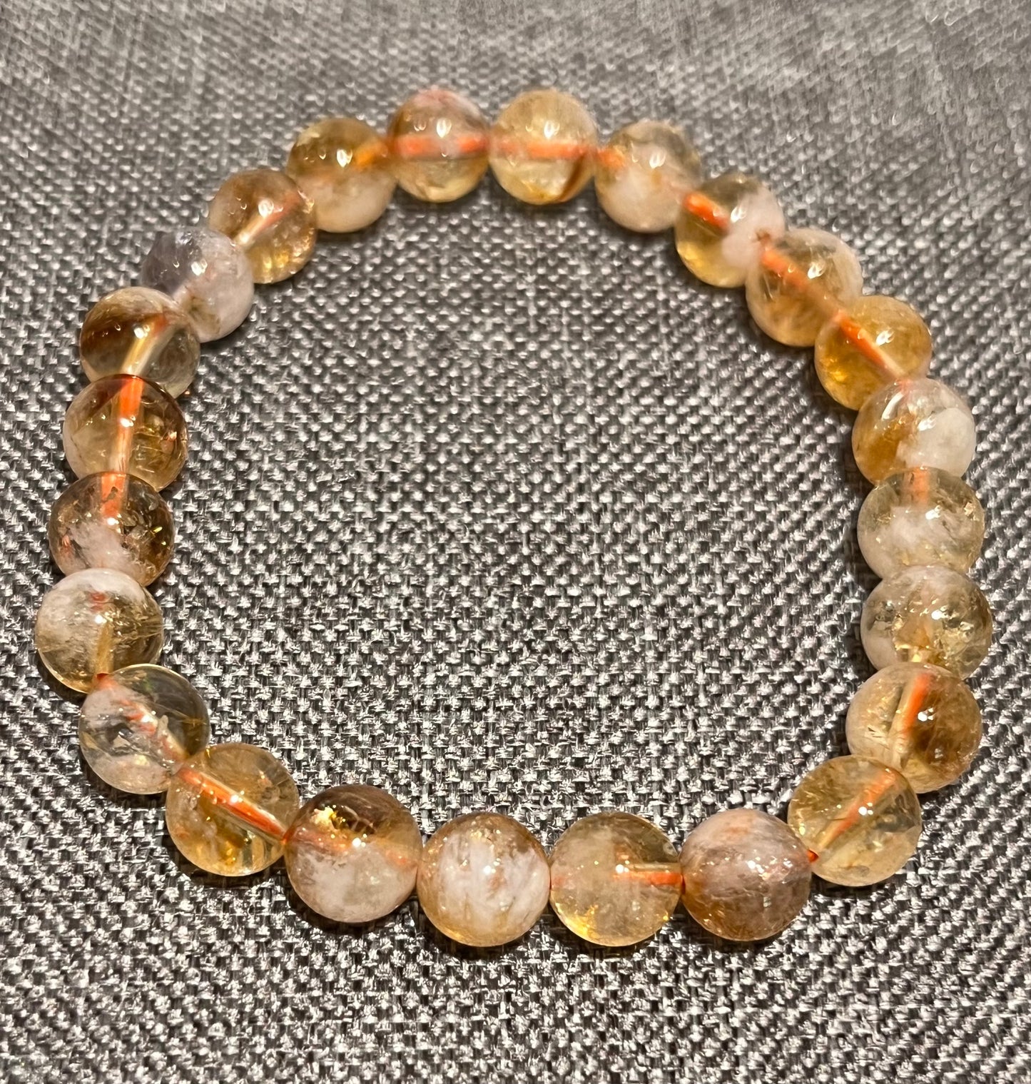 Citrine Gemstone Beaded Bracelet