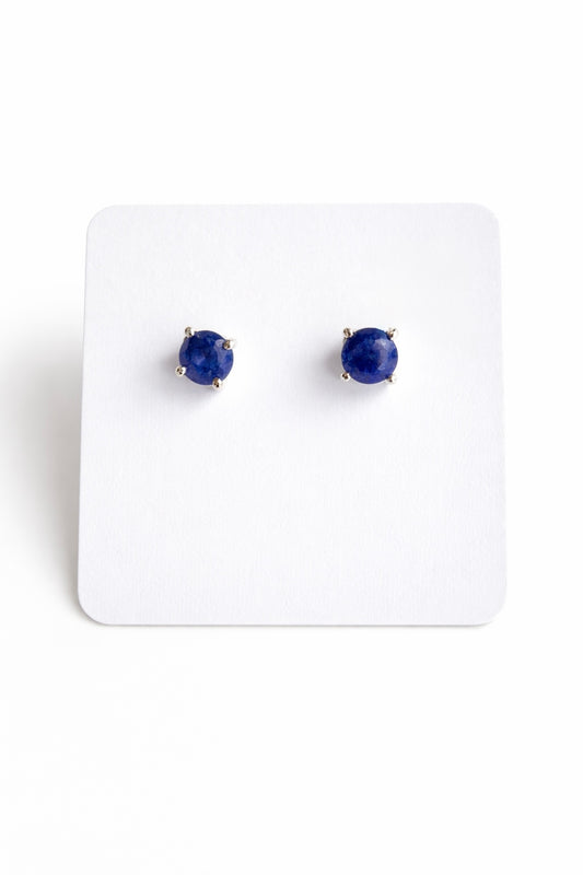 Sterling Silver Sapphire Stud Earrings