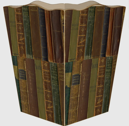 Marye-Kelley Book Spines Wastepaper Basket