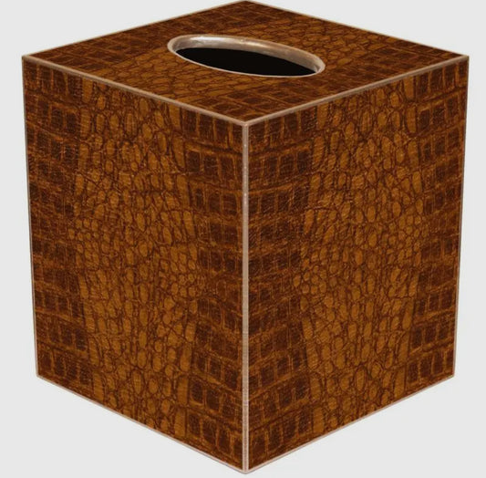 Marye-Kelley Mock Brown Crock Tissue Box Cover